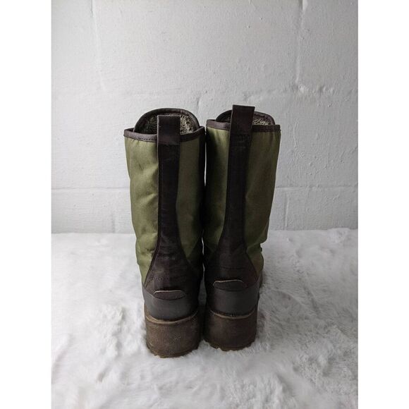 Lucky Brand Alascan Dark Moss / Java Fur Lined Womens Lace Up Green Boots - Sz 9 - Picture 4 of 7